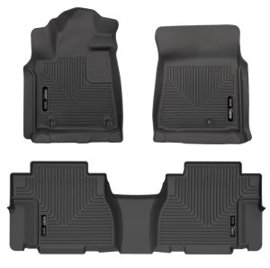 Toyota Sequoia Floor Liners - Front + Rear - Husky Liners - WeatherBeater - Black - `08-`11